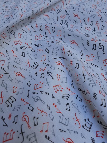 Υφαάσματα για φορέματα πουκάμισα ρούχα μουσικό ύφασμα με νότες