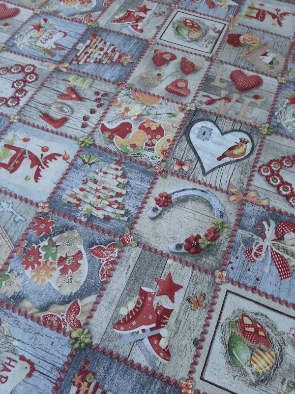 χριστουγεννιάτικο patchwork γιορτινων εικόνων σε 2.80 φάρδος