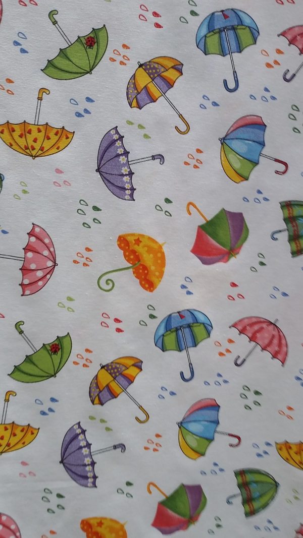 ΎΦΑΣΜΑ με το μέτρο λονέτα πολύχρωμες ομπρέλες σε λευκό φόντο