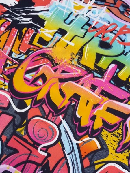 Ύφασμα grafitti γκράφιτι hip hop