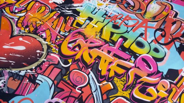 Ύφασμα grafitti γκράφιτι hip hop